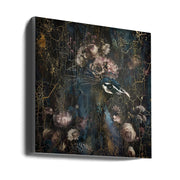 Peacock Animal Vintage Art Illustration Wallart 2-canvas-DECOROLALA