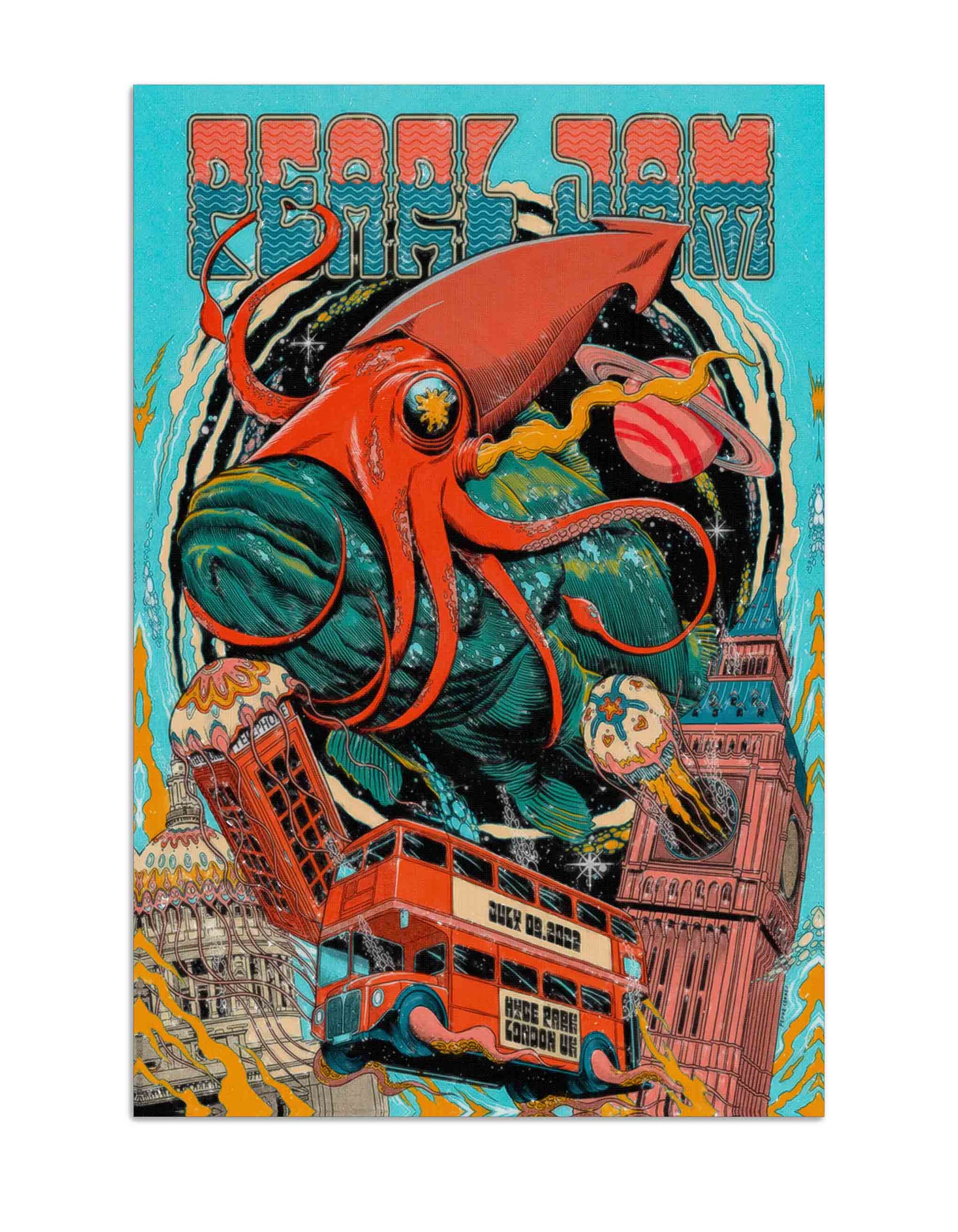 Pearl Jam London Poster -Canvas Music Lovers-Wall Art-DECOROLALA