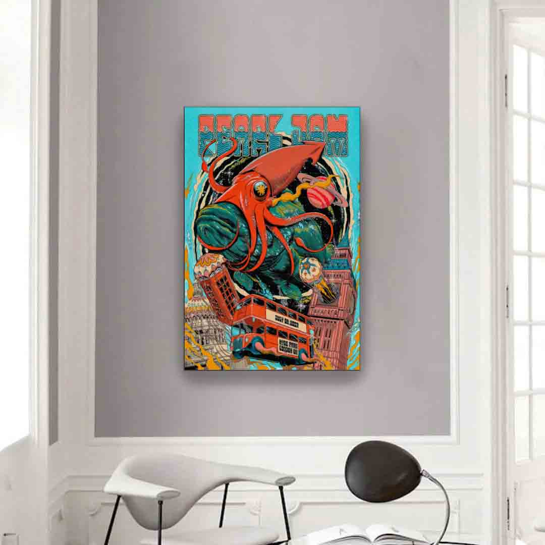 Pearl Jam London Poster -Canvas Music Lovers-Wall Art-DECOROLALA