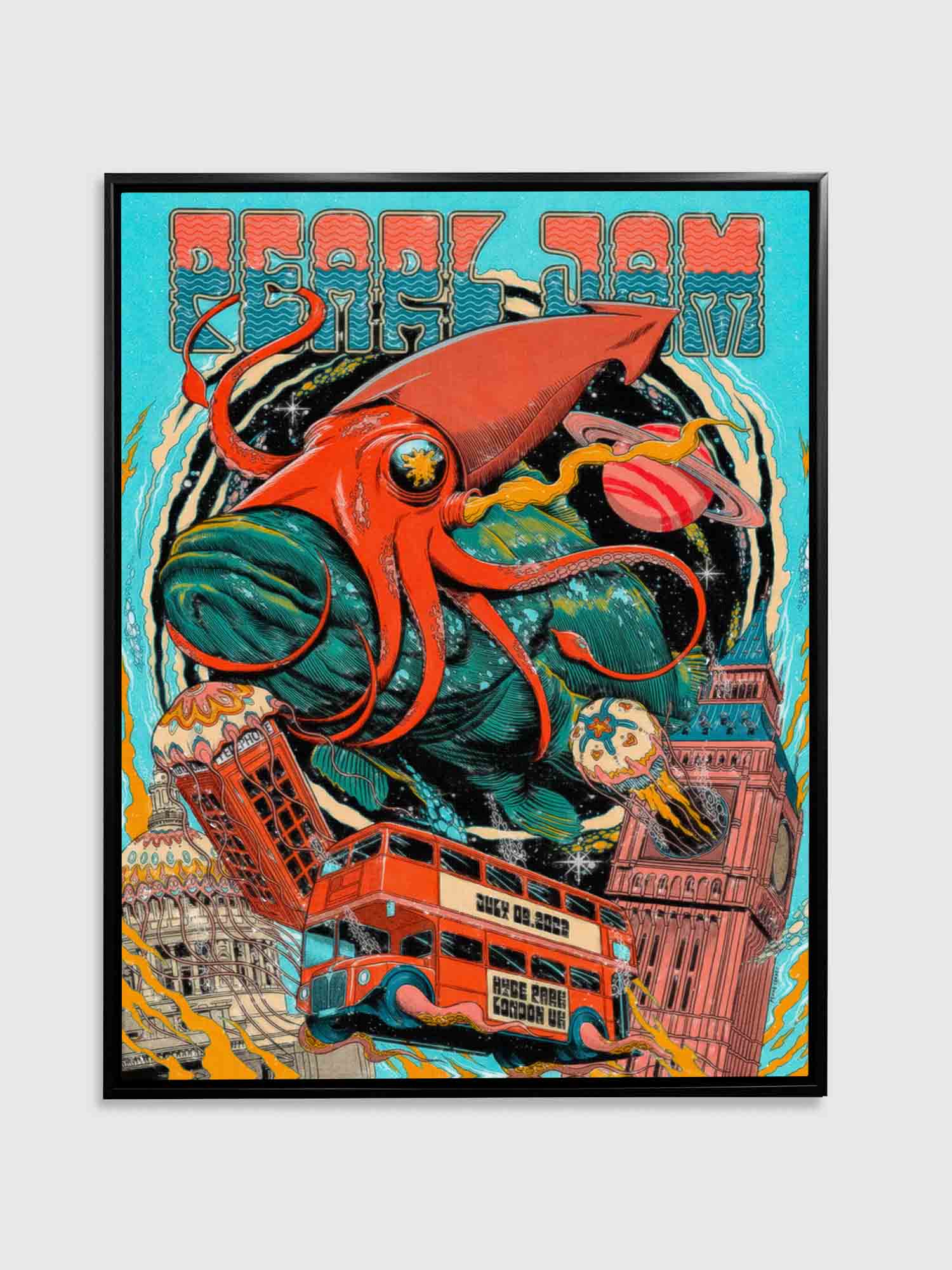 Pearl Jam London Poster -Canvas Music Lovers-Wall Art-DECOROLALA