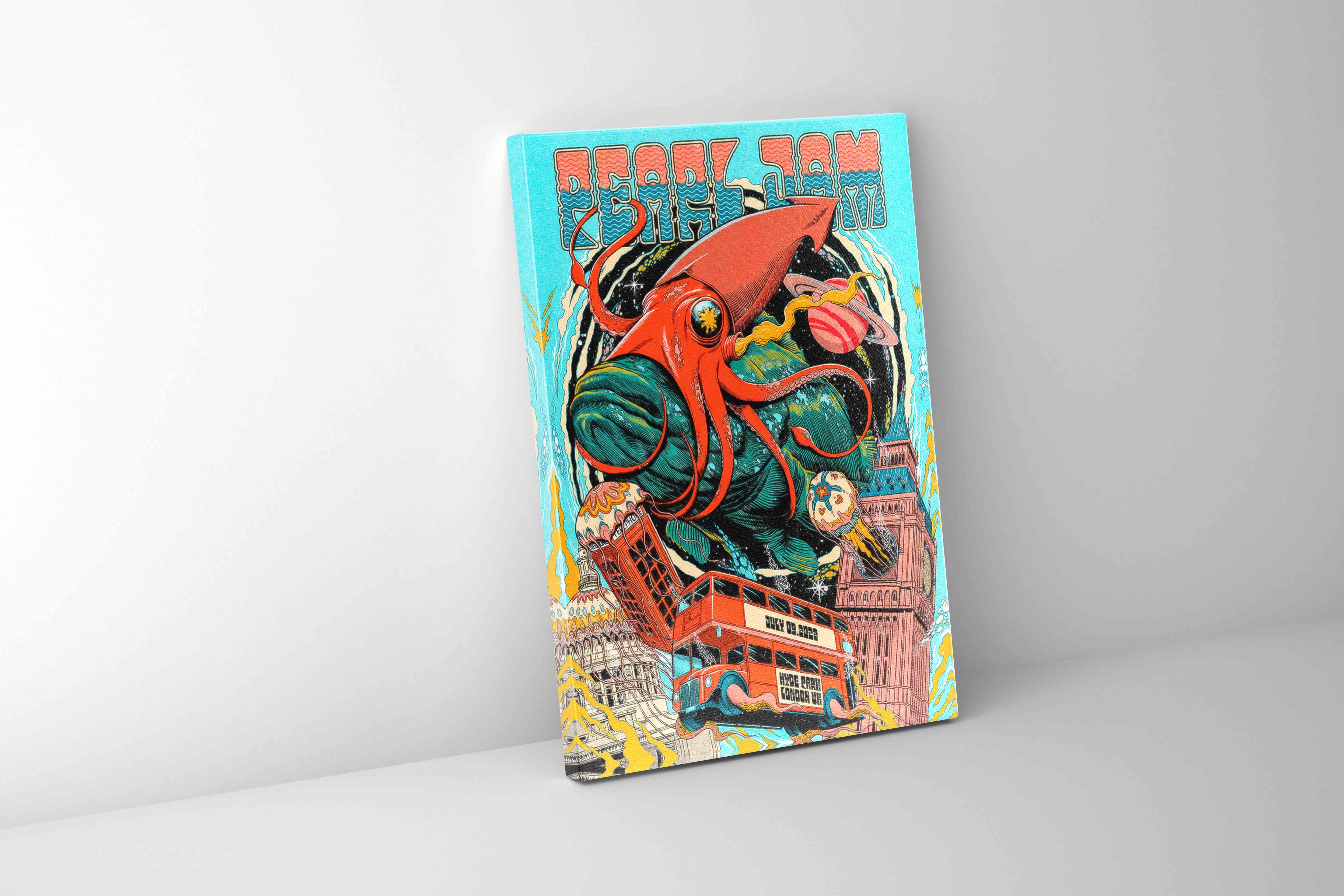 Pearl Jam London Poster -Canvas Music Lovers-Wall Art-DECOROLALA