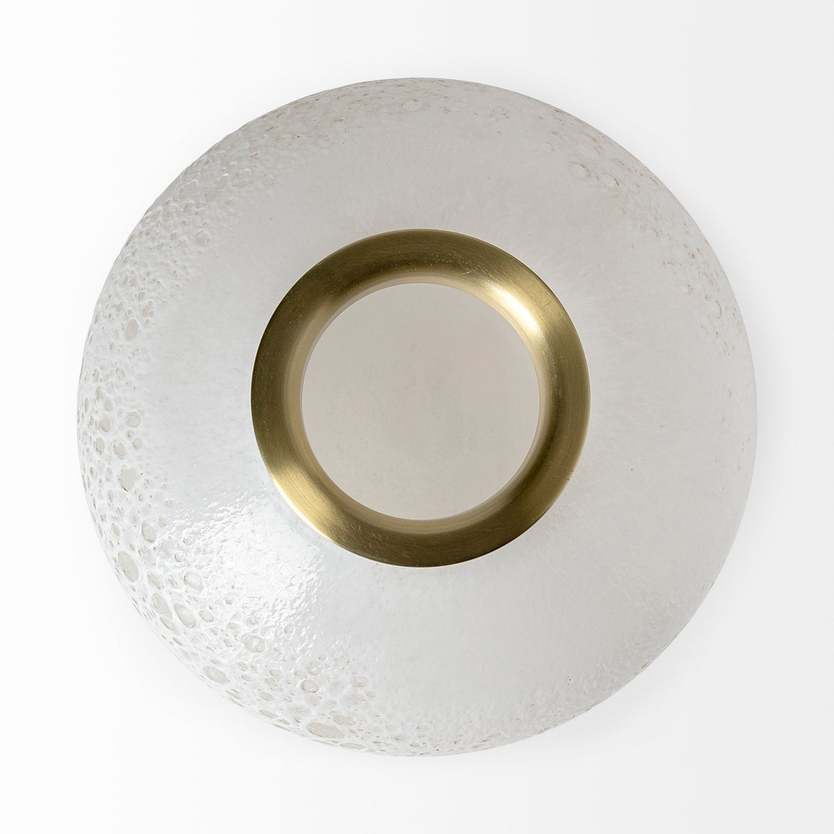 Pearl Short White Gold Rim Glass Vase-Vase-DECOROLALA