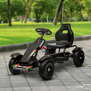 Pedal Go Kart for Kids, Pedal Car with Adjustable Bucket, Handbrake, 4 Rubber Wheels Powered Ride-Toys & Games > Baby & Toddler Toys > Riding & Rocking Toys > Pedal Go Karts for Kids-DECOROLALA