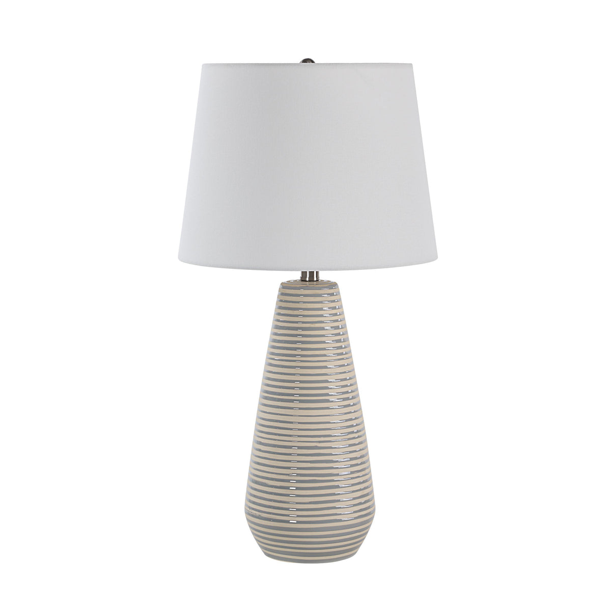 Pera 26.25" Table Lamp, Grey Ceramic-Table Lamp-DECOROLALA