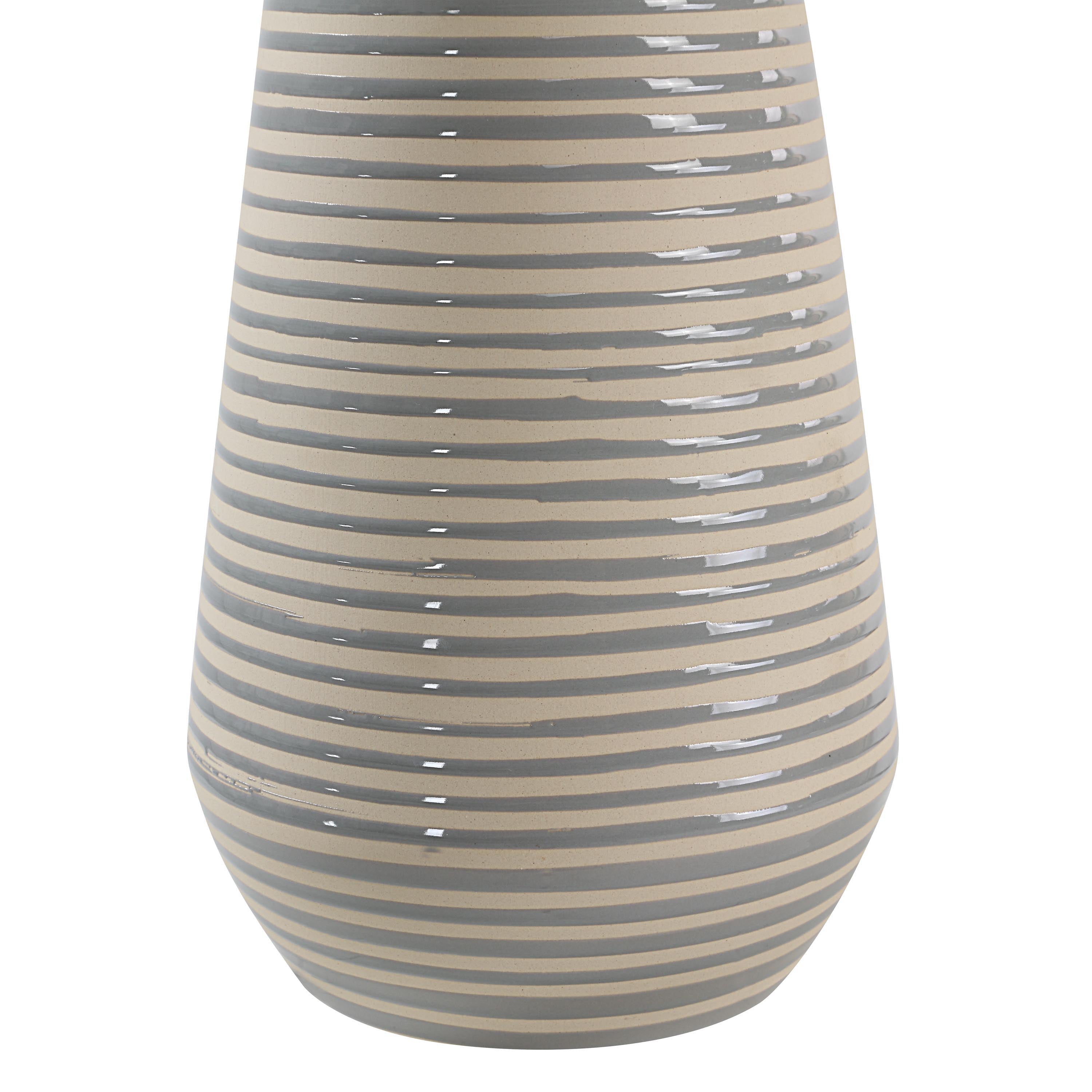 Pera 26.25" Table Lamp, Grey Ceramic-Table Lamp-DECOROLALA