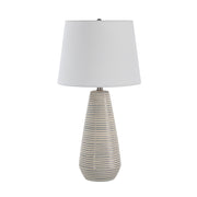 Pera 26.25" Table Lamp, Grey Ceramic-Table Lamp-DECOROLALA