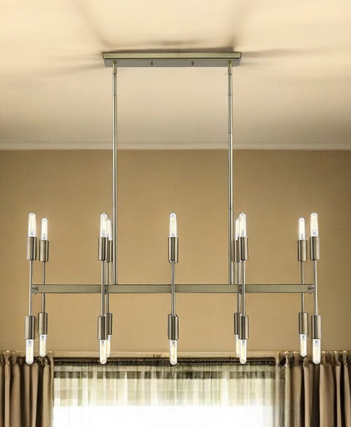 Perret 20-Light Aged Brass Island Pendant-Pendants-Hanging Lights-DECOROLALA