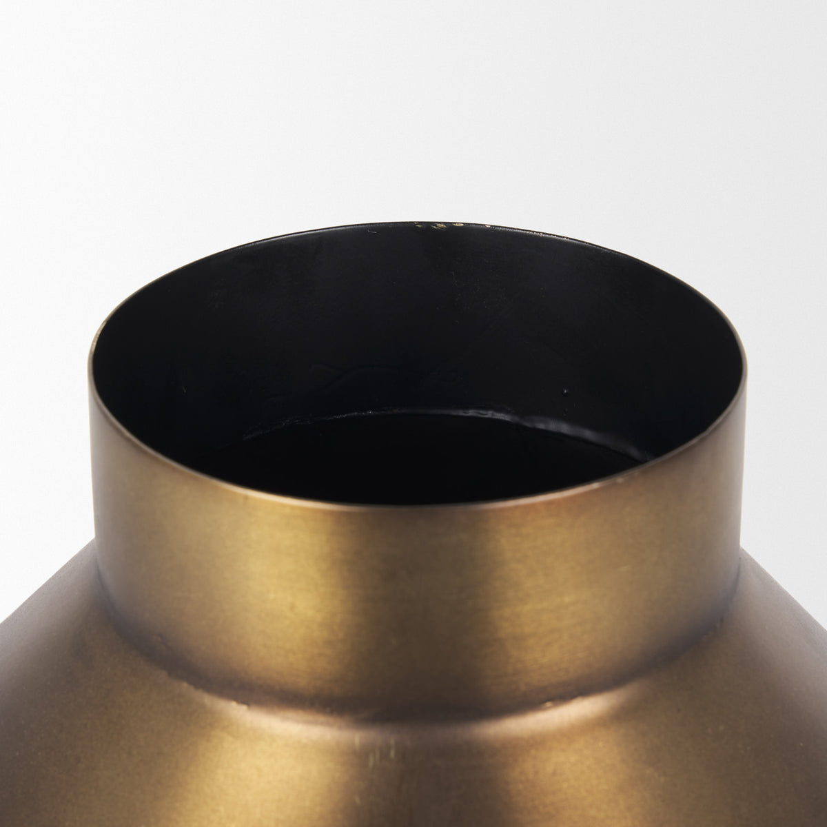 Perrin Large Brushed Gold Metal Decorative Vase-Vase-DECOROLALA