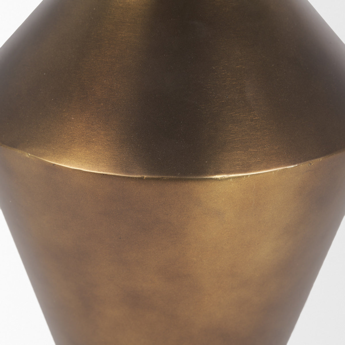 Perrin Large Brushed Gold Metal Decorative Vase-Vase-DECOROLALA