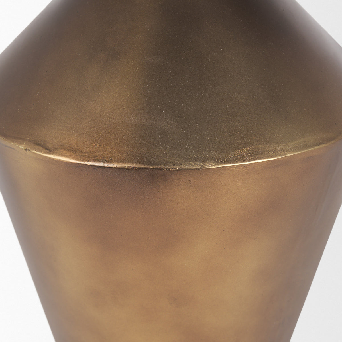 Perrin Small Brushed Gold Metal Decorative Vase-Vase-DECOROLALA