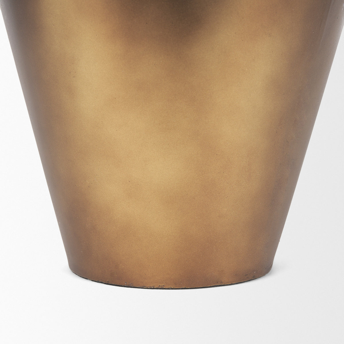 Perrin Small Brushed Gold Metal Decorative Vase-Vase-DECOROLALA