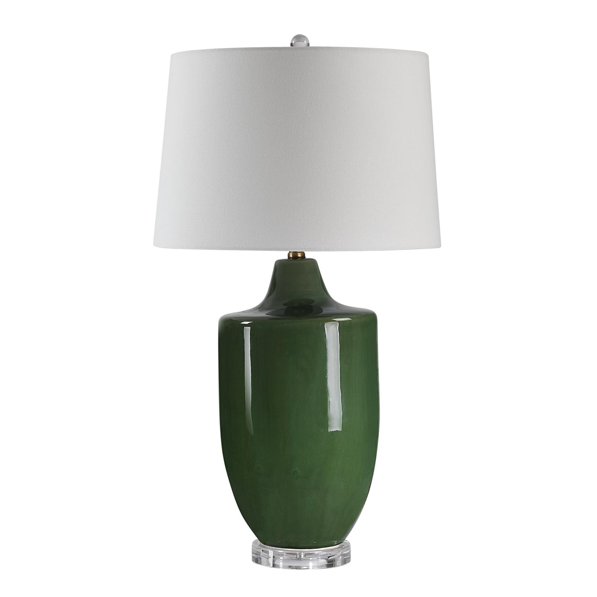 Pesca 30.75" Ceramic Table Lamp, Green-Table Lamp-DECOROLALA
