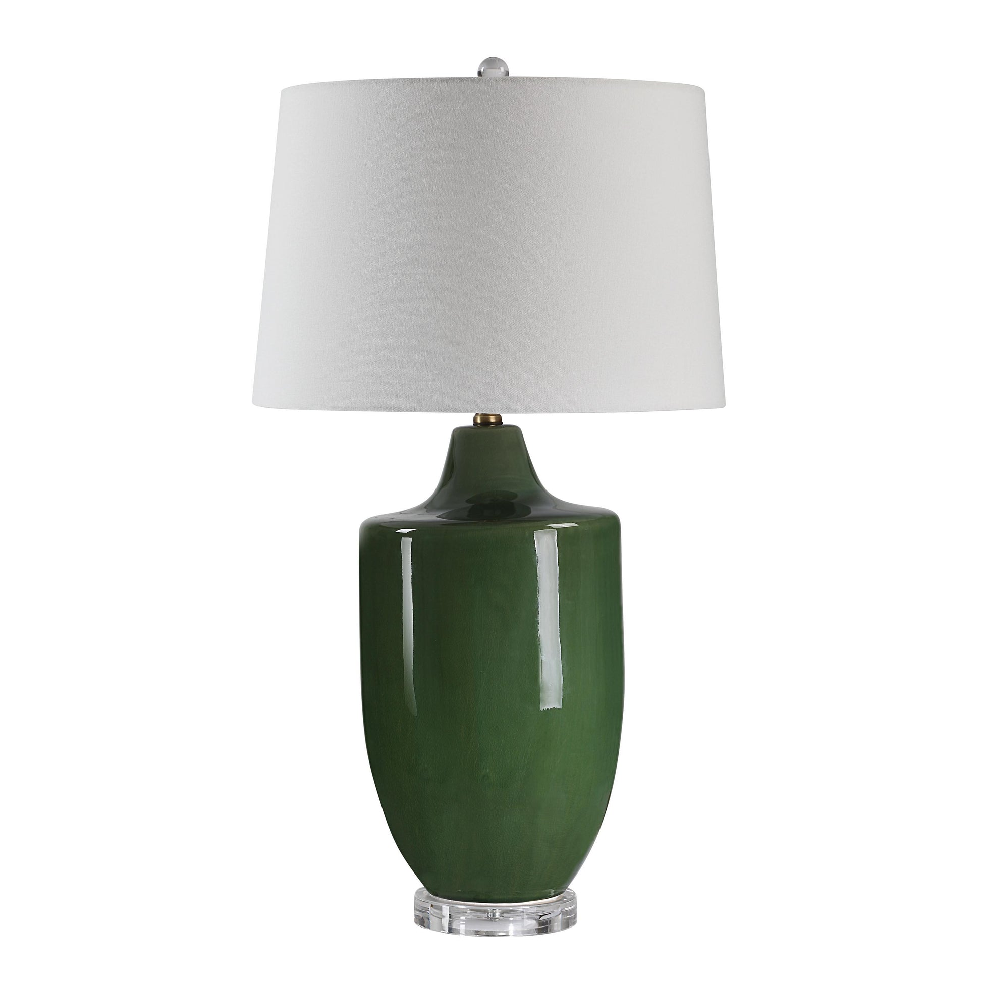 Pesca 30.75" Ceramic Table Lamp, Green-Table Lamp-DECOROLALA