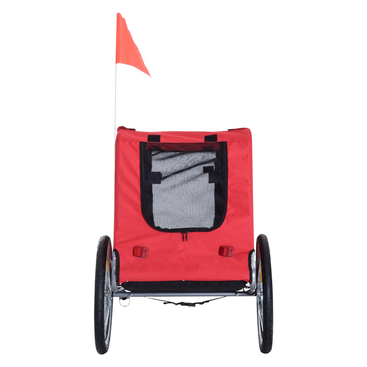 Pet Bike Trailer - Foldable Dog and Cat Carrier Red and Black-Dogs-DECOROLALA