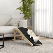 Pet Ramp for Dogs and Cats - Pine Wood 60"L Non-slip Natural-Dogs-DECOROLALA