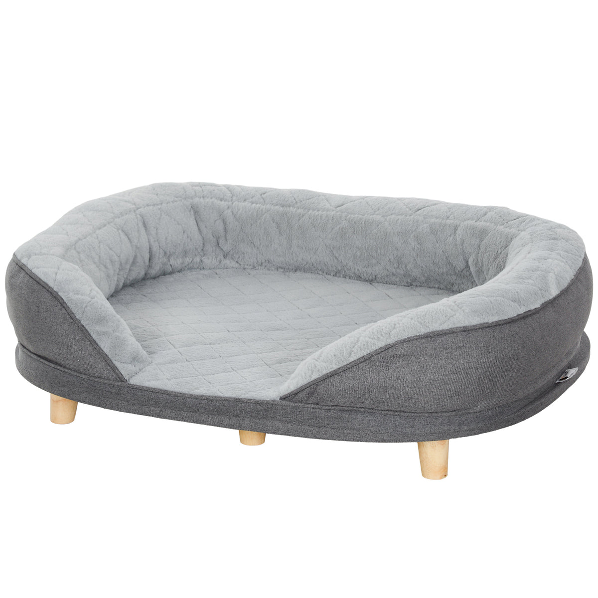 Pet Sofa Bed for Large Dogs - Grey Washable Elevated Bed-Dog Supplies-DECOROLALA