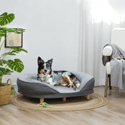 Pet Sofa Bed for Large Dogs - Grey Washable Elevated Bed-Dogs-DECOROLALA