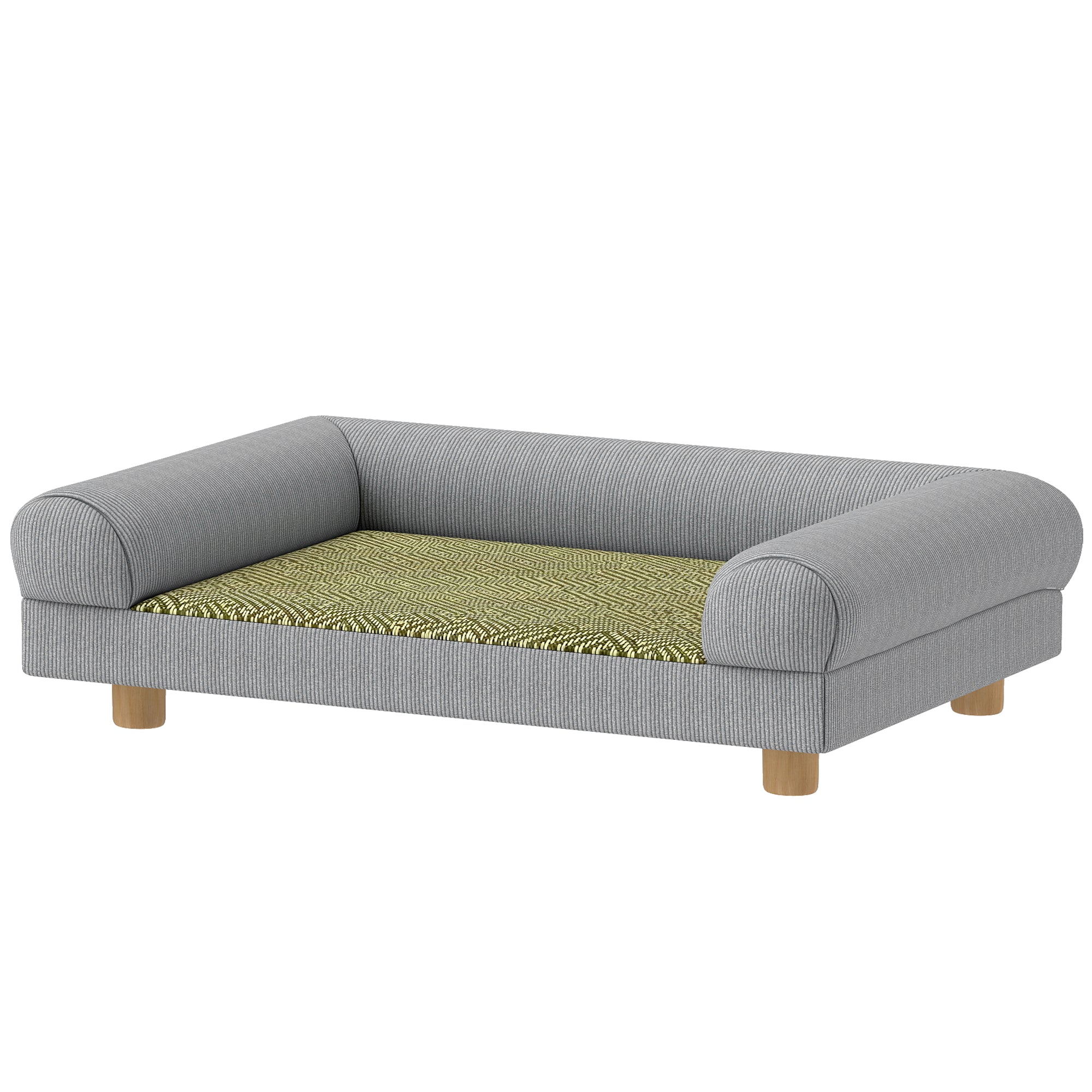 Pet Sofa, Dog Couch Bed for Small Dogs, Elevated Pet Sofa with Solid Feet for Indoor Kittens, Grey-Dogs-DECOROLALA