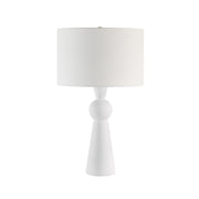 Petra 26" Height Table Lamp, White-Table Lamp-DECOROLALA