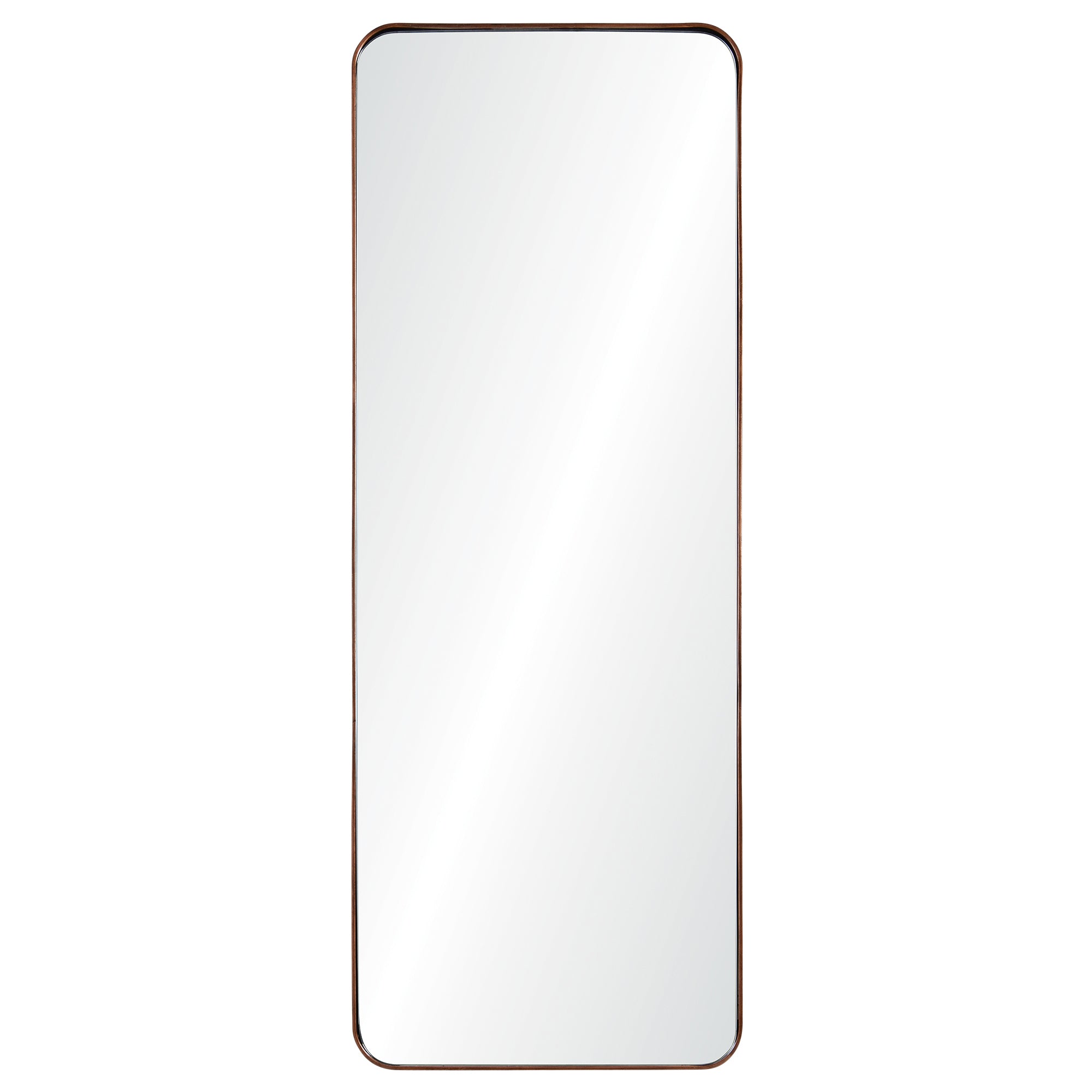 Phiale 53" Tall Rectangle Wall Mirror, Brown-Mirror-DECOROLALA