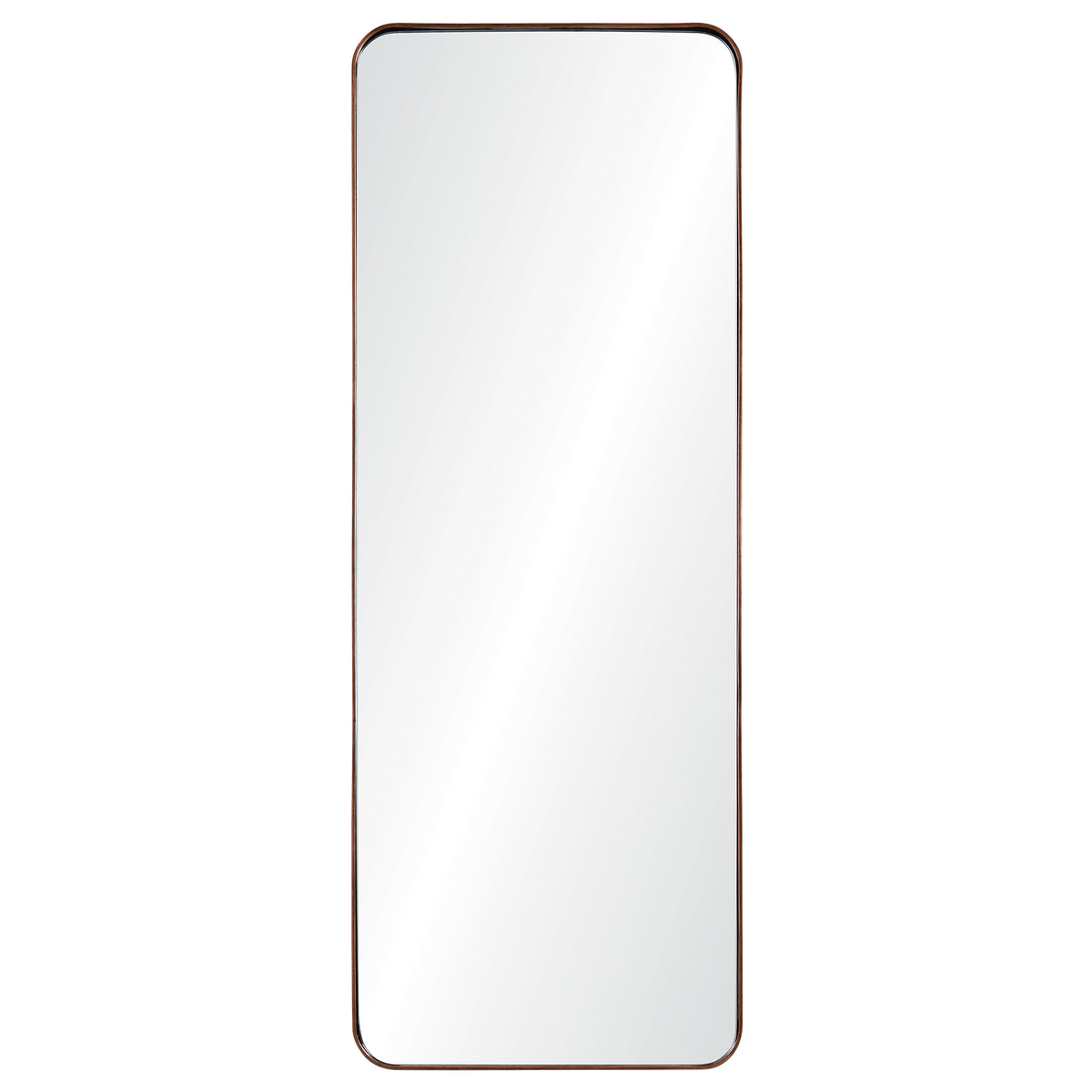Phiale 53" Tall Rectangle Wall Mirror, Brown-Mirrors-DECOROLALA