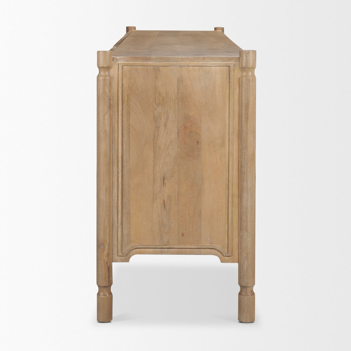 Phil Dark Brown Wood 2 Door 3 Drawer Closed Sideboard-Sideboards & Buffets-DECOROLALA