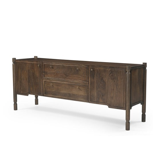 Phil Dark Brown Wood Media Console-Media Consoles-DECOROLALA