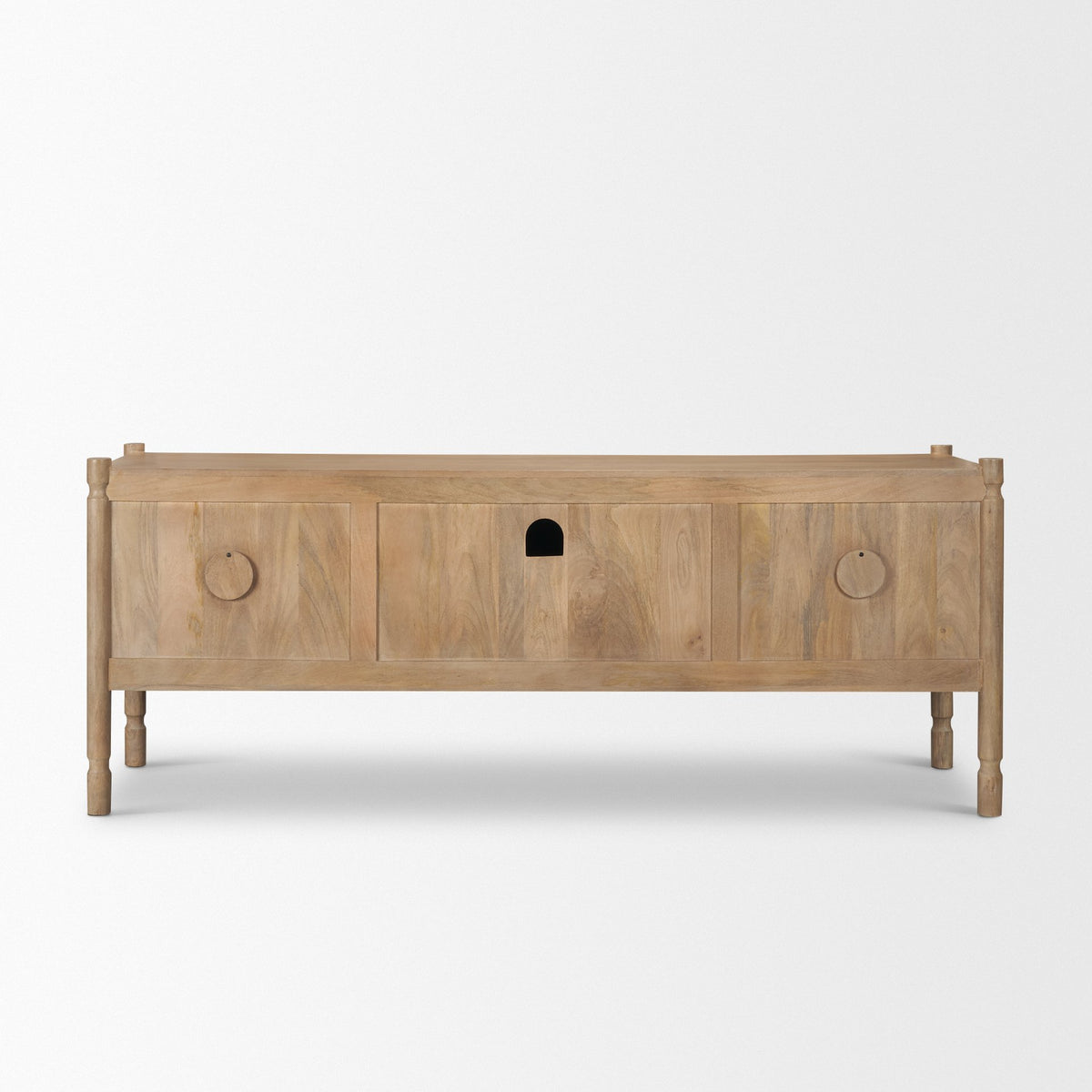 Phil Dark Brown Wood Media Console-Media Consoles-DECOROLALA