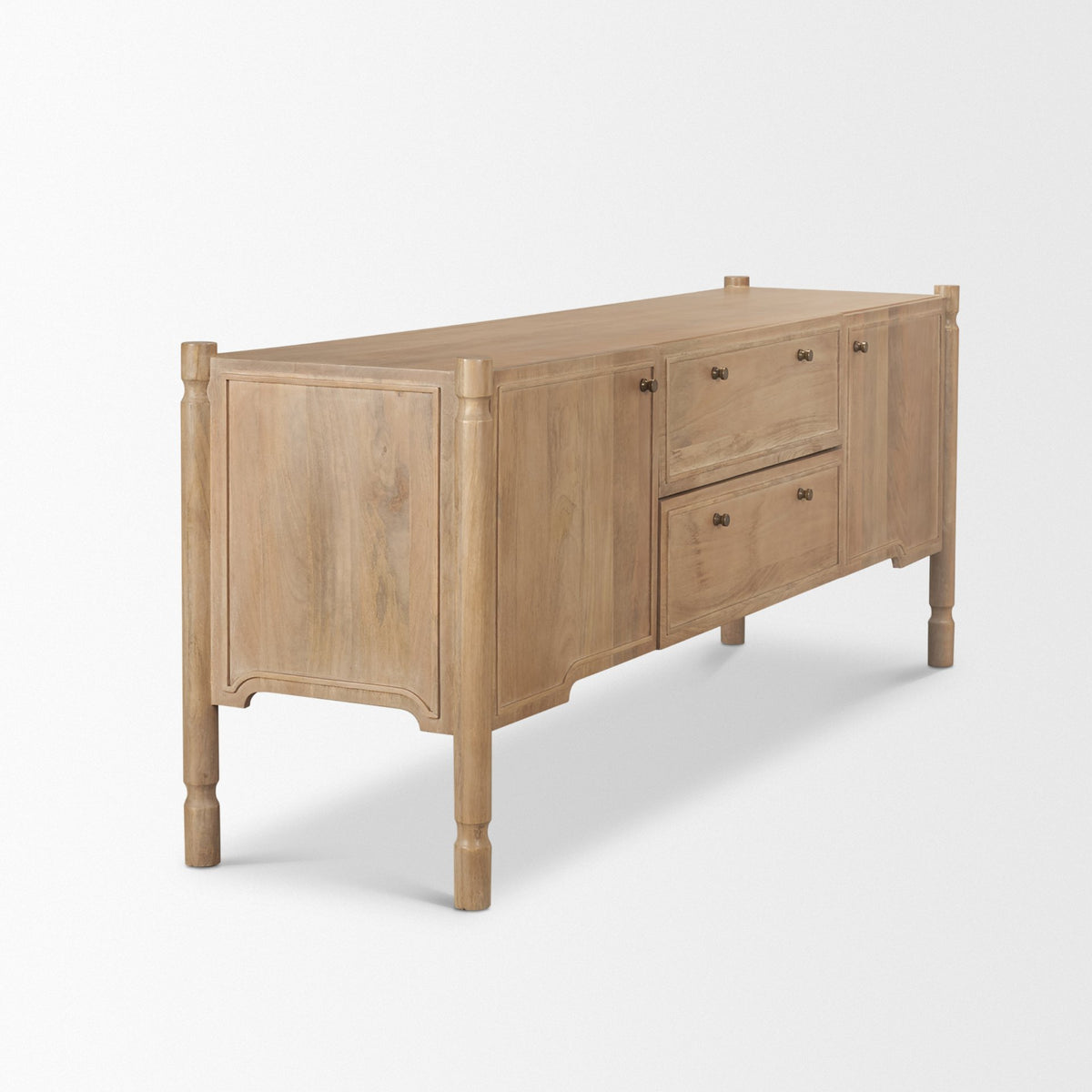 Phil Dark Brown Wood Media Console-Media Consoles-DECOROLALA