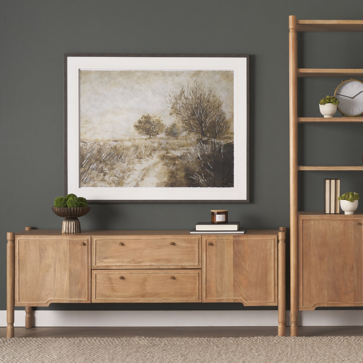 Phil Dark Brown Wood Media Console-Media Consoles-DECOROLALA