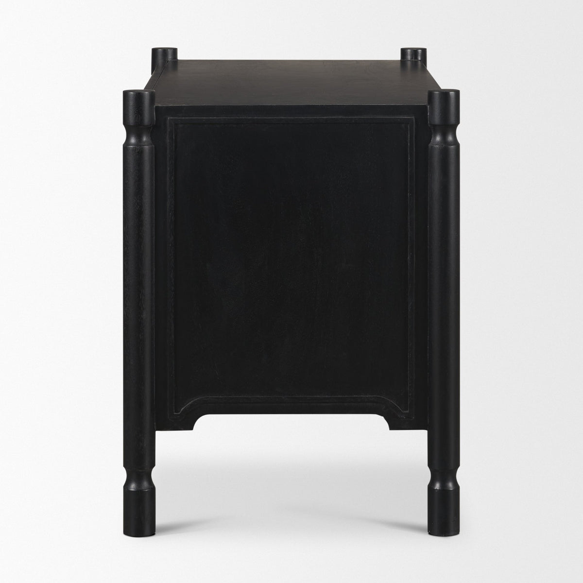 Phil Dark Wood 2 Drawer Nightstand-Nightstands-DECOROLALA