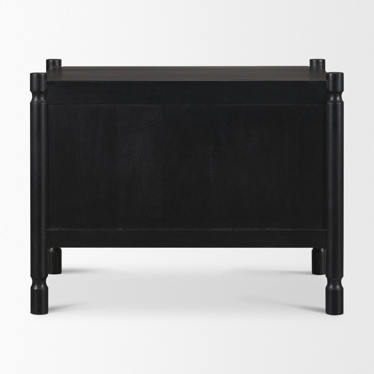 Phil Dark Wood 2 Drawer Nightstand-Nightstands-DECOROLALA