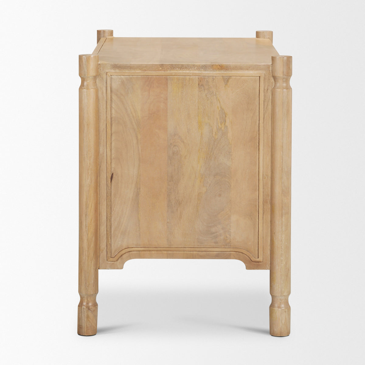 Phil Dark Wood 2 Drawer Nightstand-Nightstands-DECOROLALA