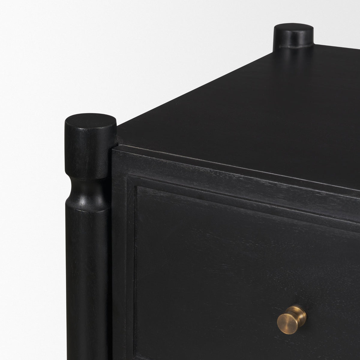 Phil Dark Wood 2 Drawer Nightstand-Nightstands-DECOROLALA