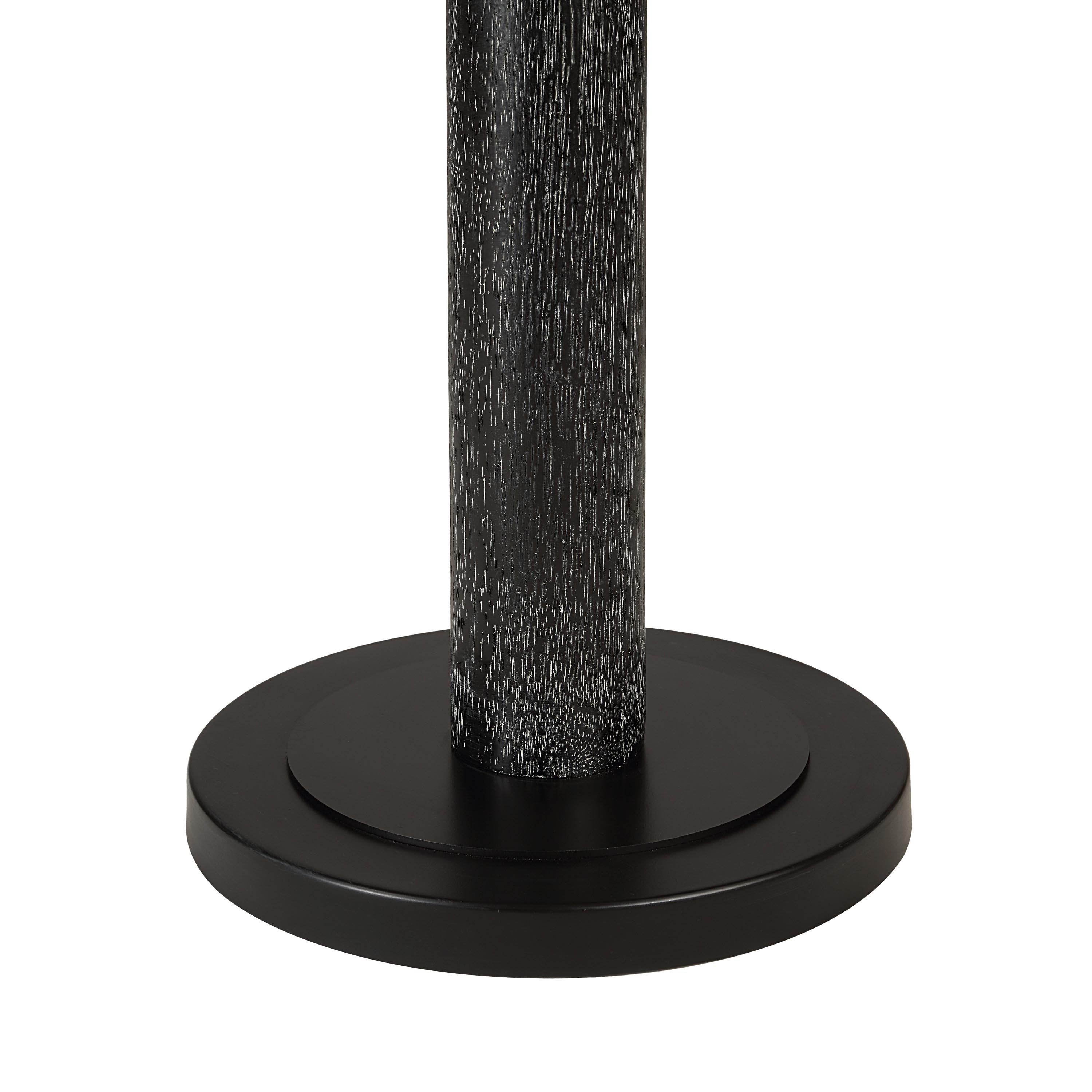 Phoenix 68" Floor Lamp, Black with Cream Shade-Floor Lamp-DECOROLALA