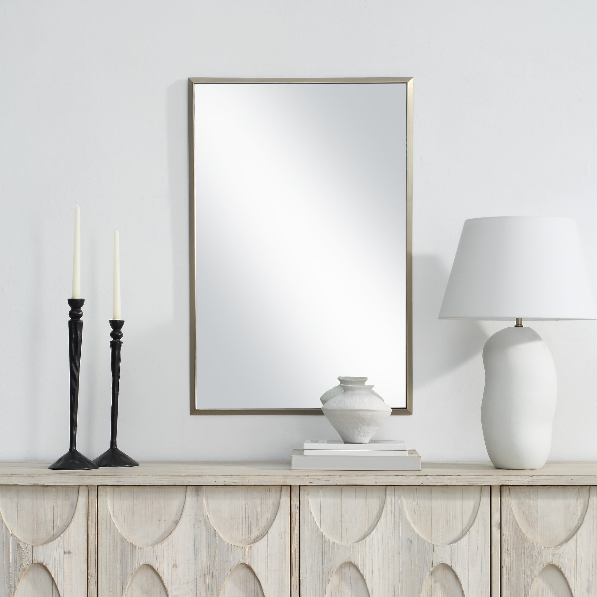 Pia 36" H x 24" W Wall Mirror, Yellow-Mirror-DECOROLALA