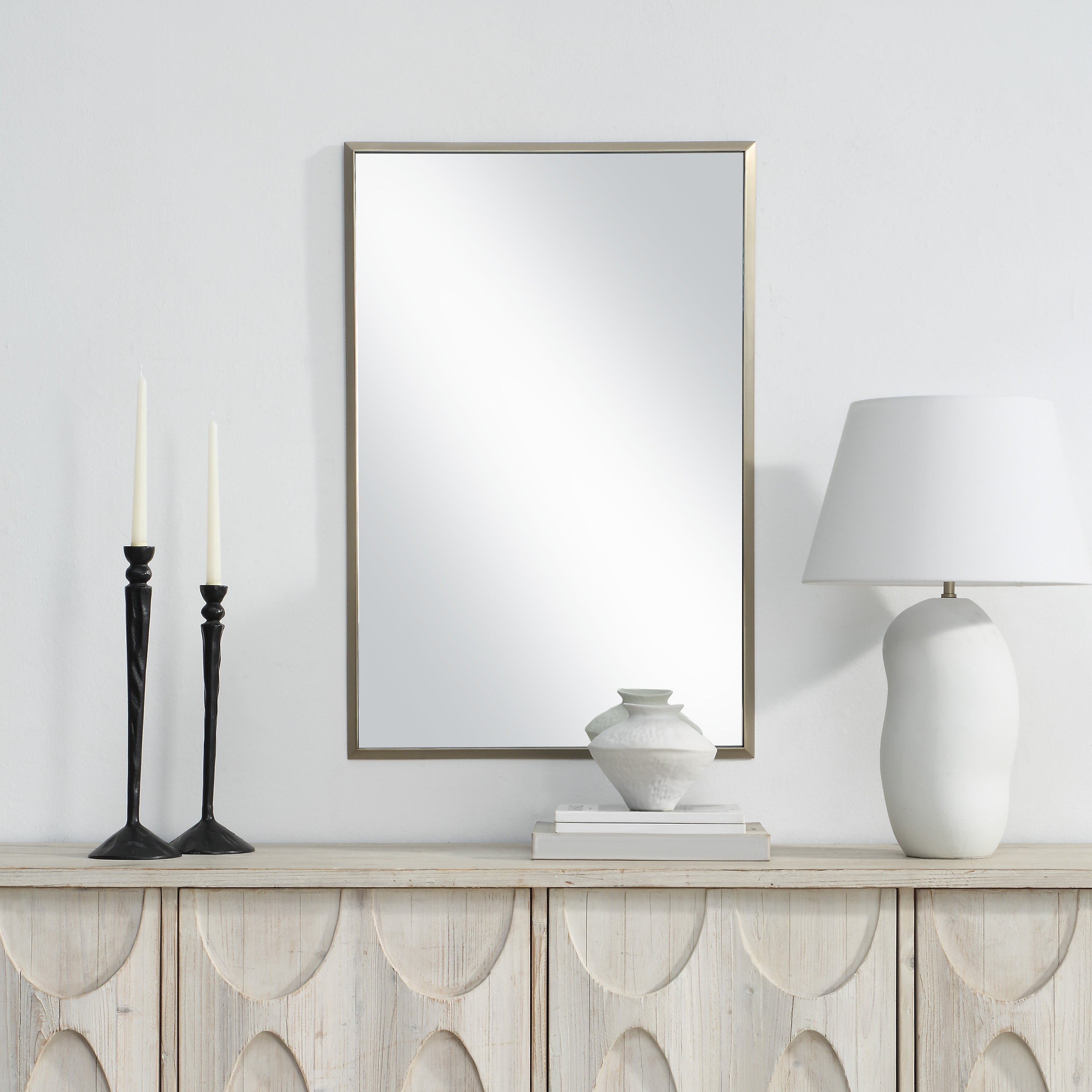 Pia 36" H x 24" W Wall Mirror, Yellow-Mirror-DECOROLALA
