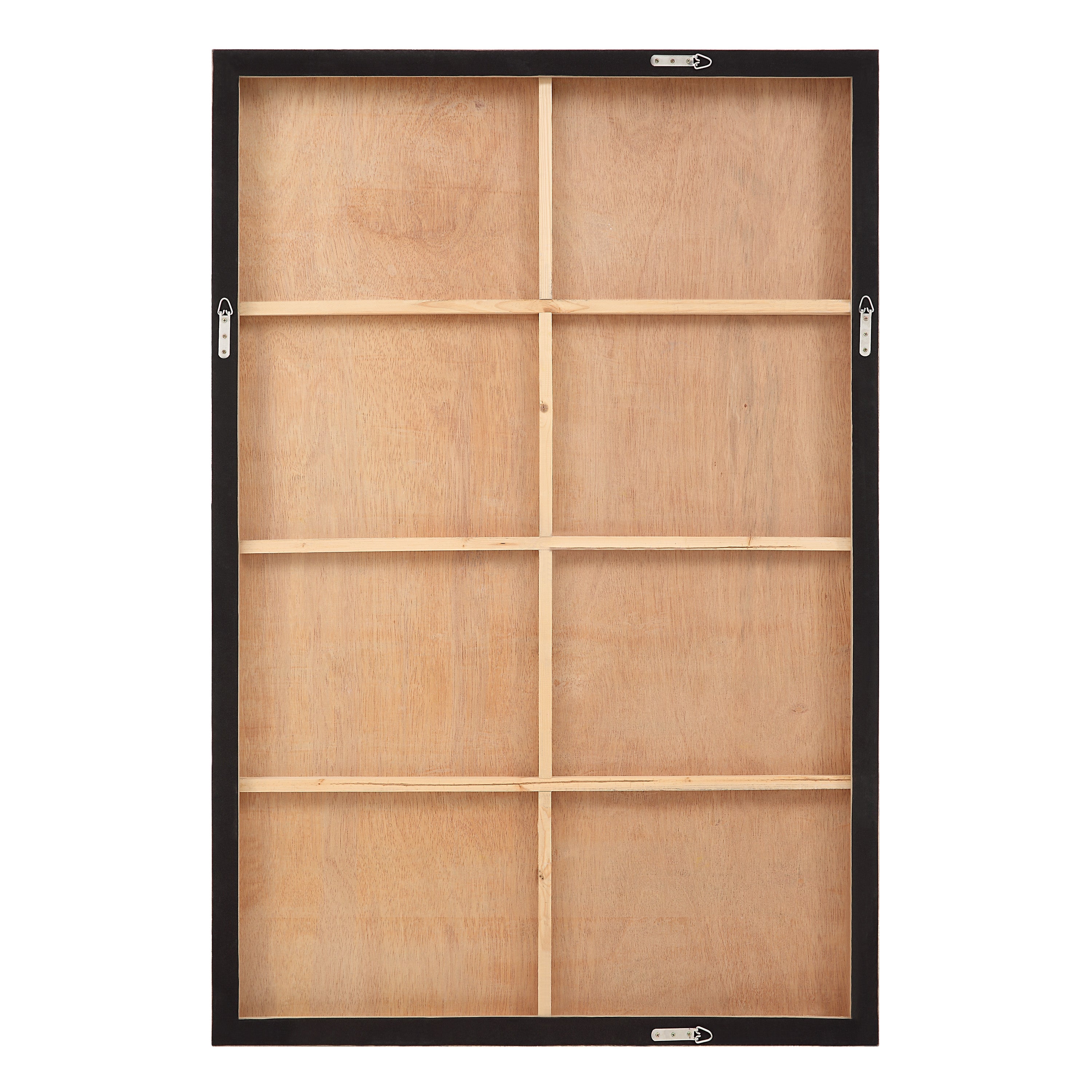 Picardy 60.3" Wide Wall Art with Wood Frame, Oak-Canvas Art-DECOROLALA