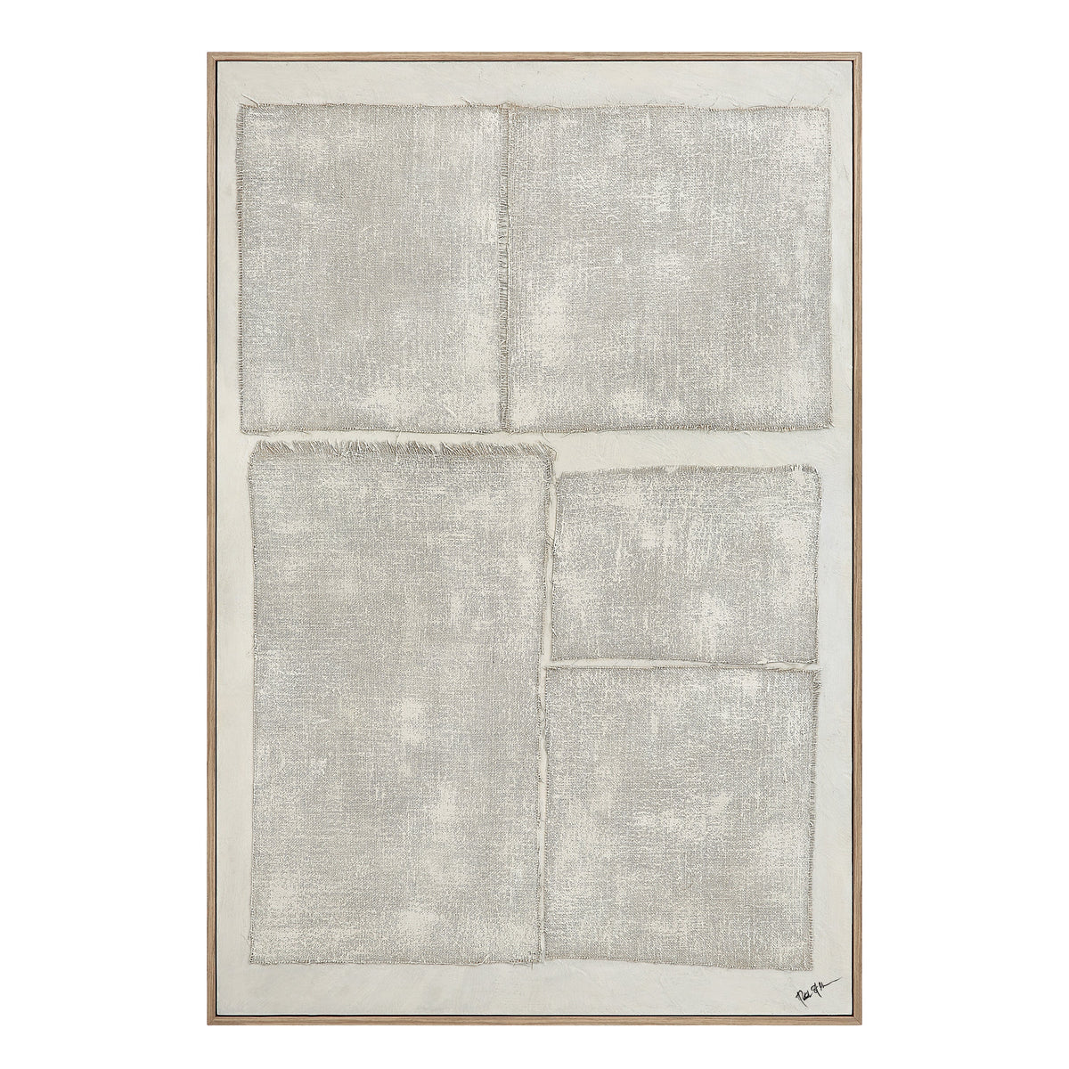 Picardy 60.3" Wide Wall Art with Wood Frame, Oak-Canvas Prints-DECOROLALA
