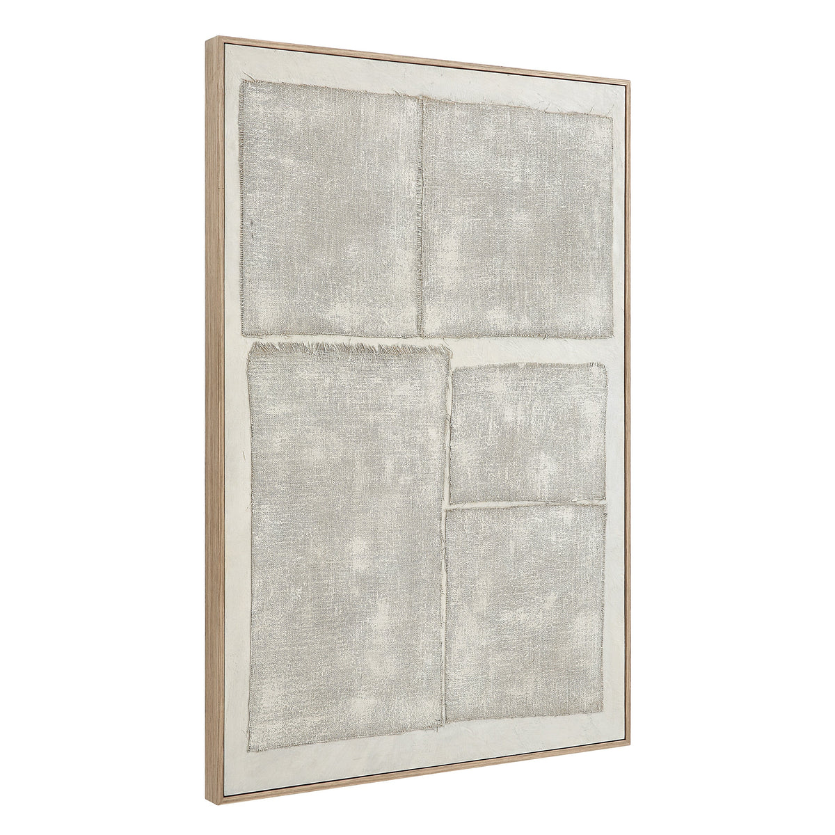 Picardy 60.3" Wide Wall Art with Wood Frame, Oak-Canvas Prints-DECOROLALA