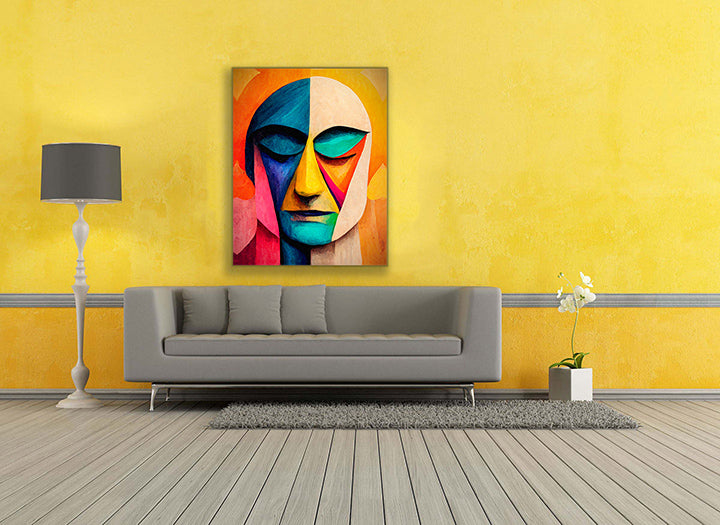 Picasso II Abstract Face Canvas Wall Art 36x48-Wall Art-DECOROLALA