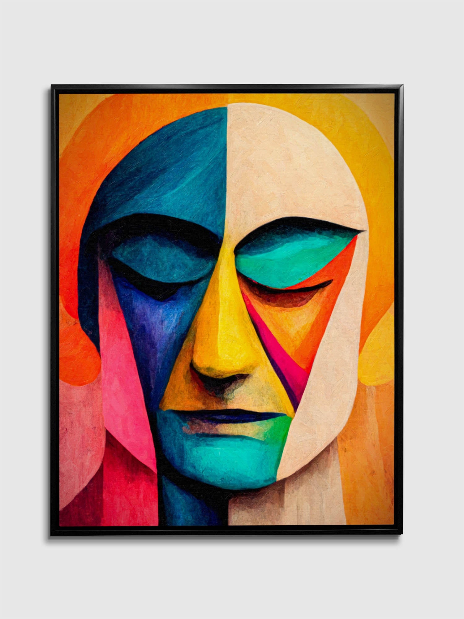 Picasso II Abstract Face Canvas Wall Art 36x48-Wall Art-DECOROLALA