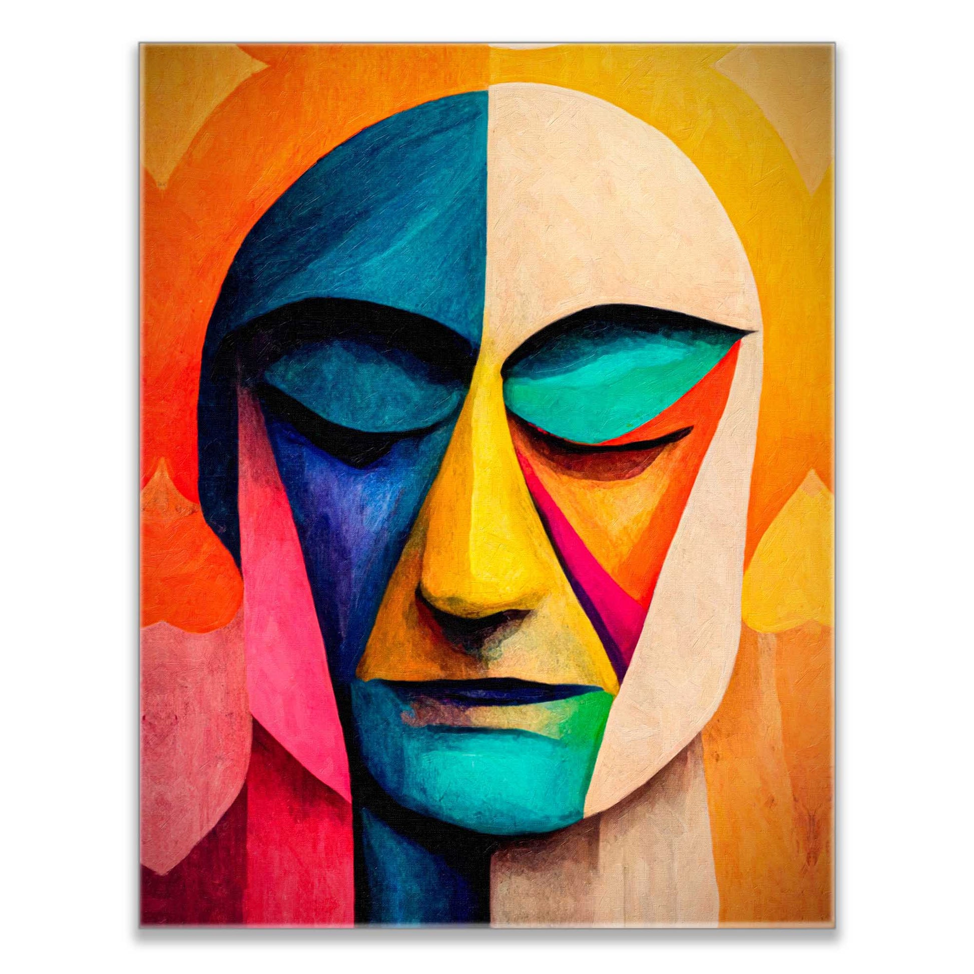 Picasso II Abstract Face Canvas Wall Art 36x48-Wall Art-DECOROLALA