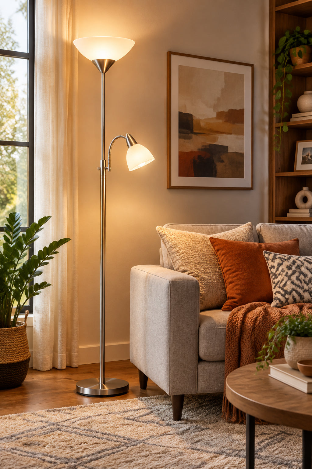 Piedmont 300W Combo Floor Lamp-Lighting-DECOROLALA