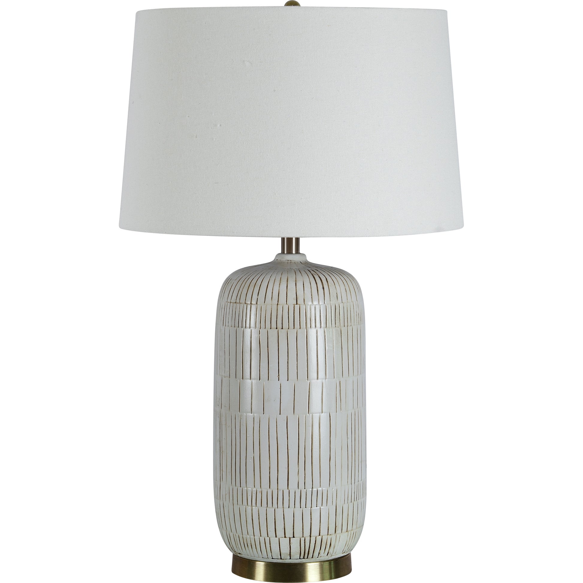 Pierce 29" Length Table Lamp, Cream-Table Lamp-DECOROLALA