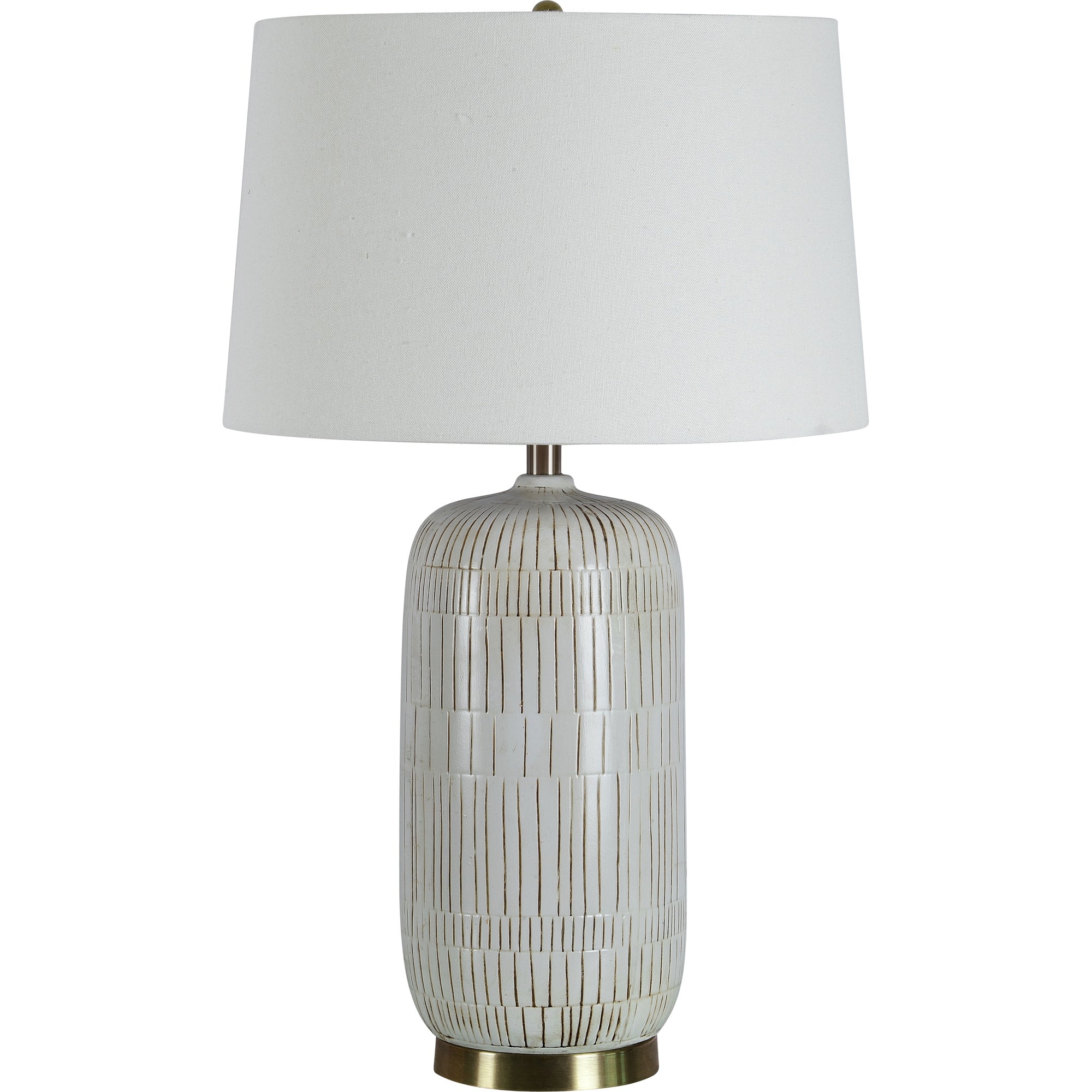 Pierce 29" Length Table Lamp, Cream-Table Lamp-DECOROLALA