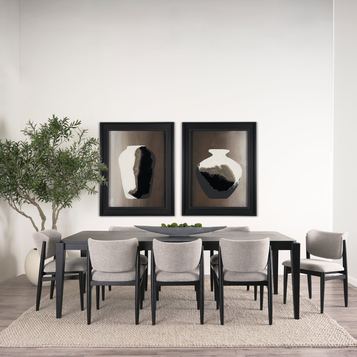 Piero Large Concrete Finished Metal Decorative Bowl-Bowls-DECOROLALA