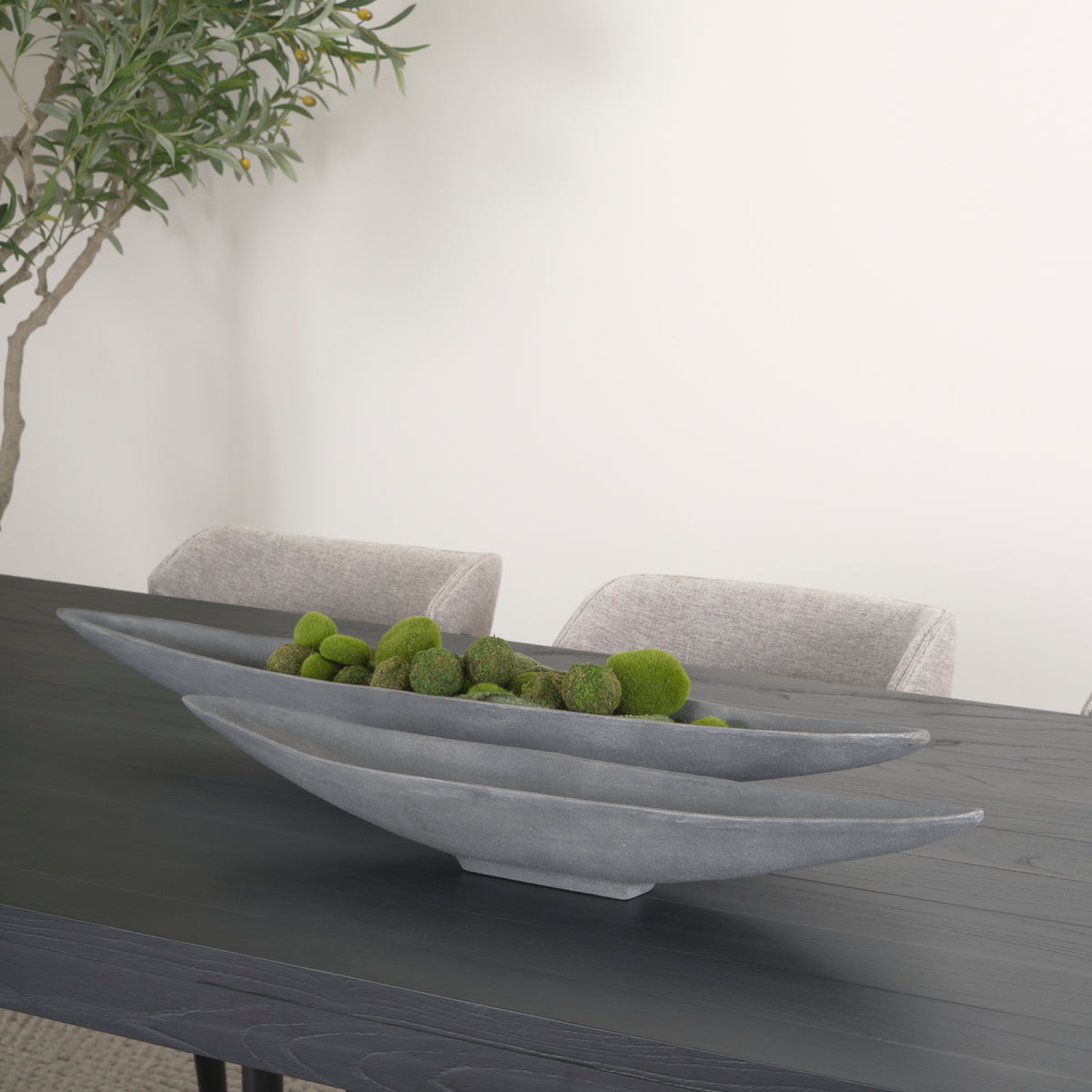 Piero Large Concrete Finished Metal Decorative Bowl-Bowls-DECOROLALA
