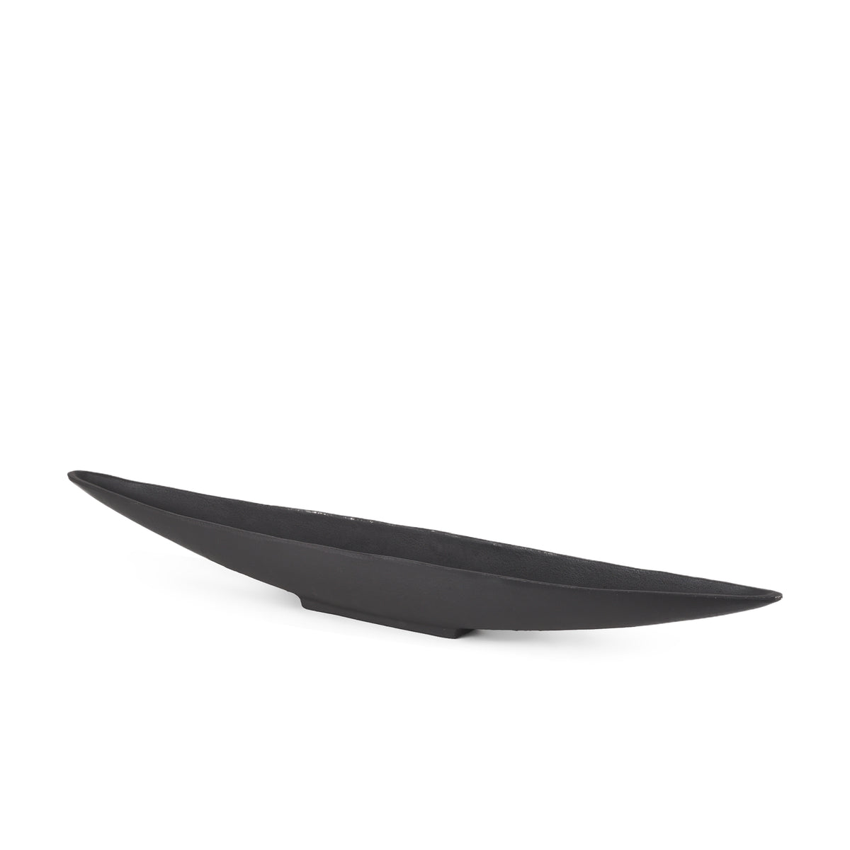 Piero Large Matte Black Metal Decorative Bowl-Bowls-DECOROLALA