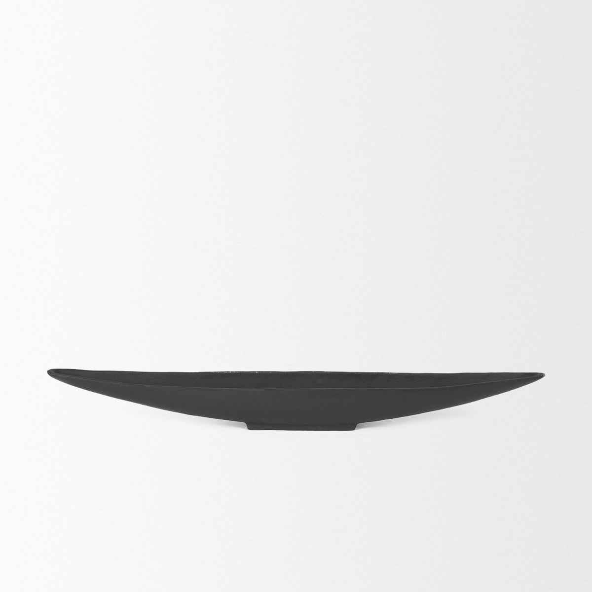Piero Large Matte Black Metal Decorative Bowl-Bowls-DECOROLALA